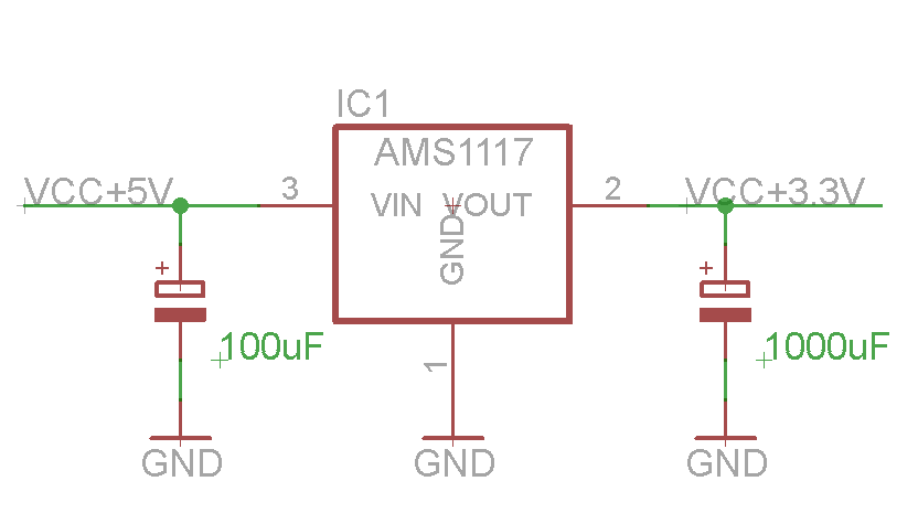 AMS117 3.3V power supply