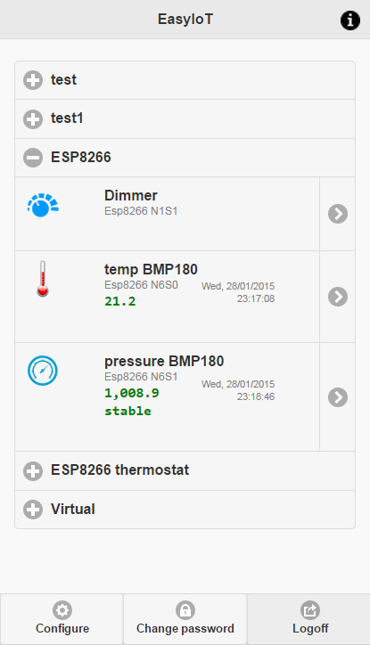 ESP8266 air pressure and weather forecast sensor