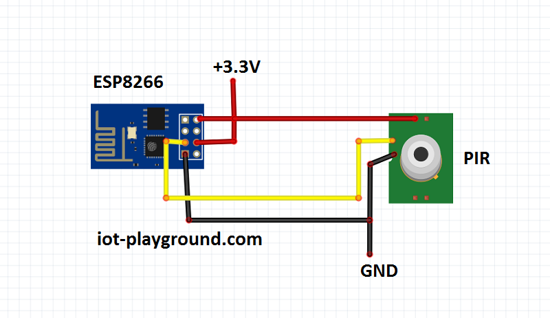 ESP8266 PIR sensor schematic