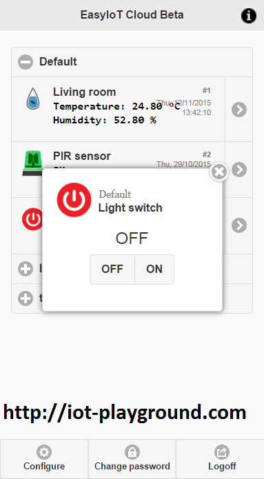 ESP8266 internet switch Cloud interface